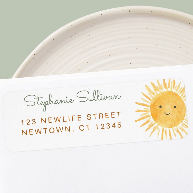 Sun Baby Shower Return Address (Creator Uploaded)