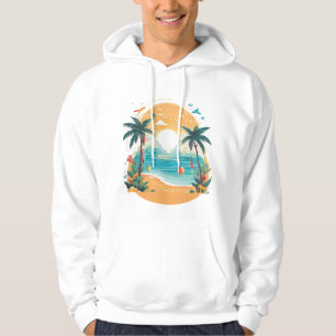 Sun Beach palm tree  Hoodie