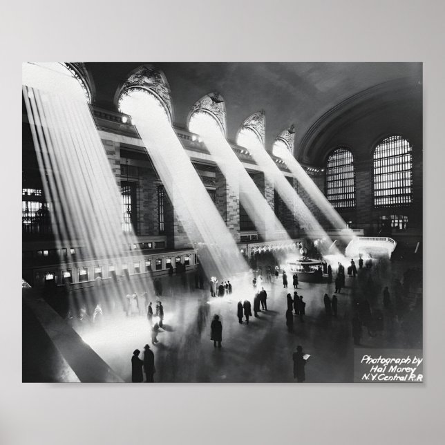 Sun Beams Into Grand Central Station Poster (Front)