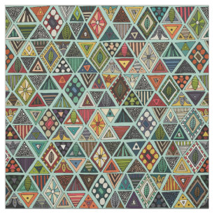 sun bear geo mint fabric