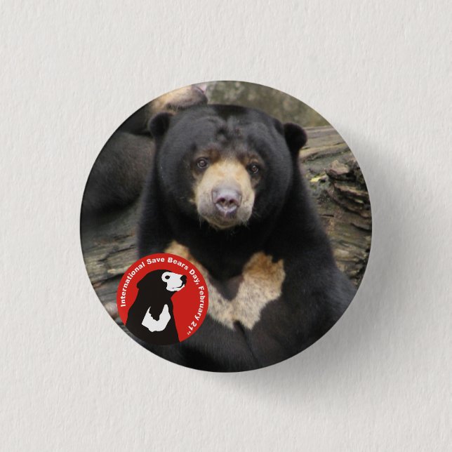 Sun Bear ISBD 1 Inch Round Button (Front)