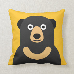 Sun Bear Throw Pillow
