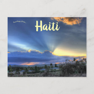 Sun Behind Clouds in Pignon Haiti Postcard