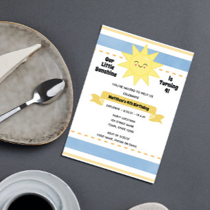Sun Birthday Invitation