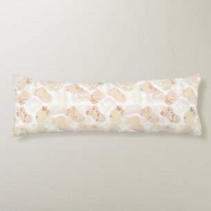 Sun-Bleached Coastal Blooms - Abstract Watercolor Body Pillow