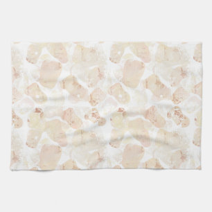 Sun-Bleached Coastal Blooms - Abstract Watercolor Kitchen Towel