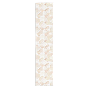 Sun-Bleached Coastal Blooms - Abstract Watercolor  Short Table Runner