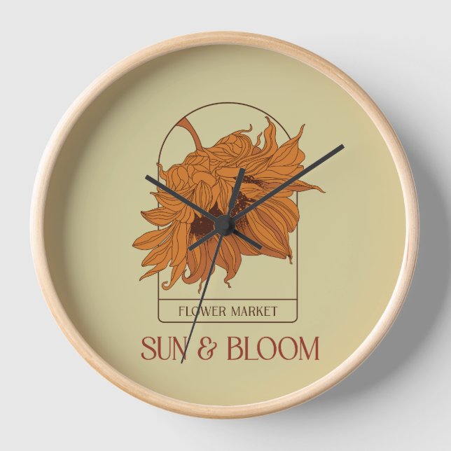 Sun & Bloom Clock (Front)