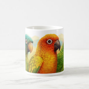 Sun blue-crowned green-cheeked conures magic mug