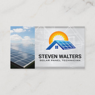 Sun Blueprints   Solar Panel   Energy  Business Card