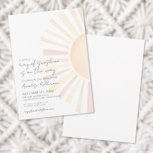 Sun Boho Sunshine Baby Shower Invitation