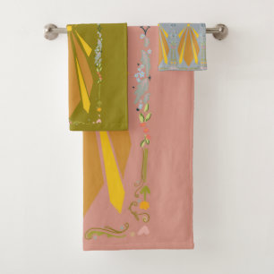Sun Burst Kapow + Patina Florals Bath Towel Set