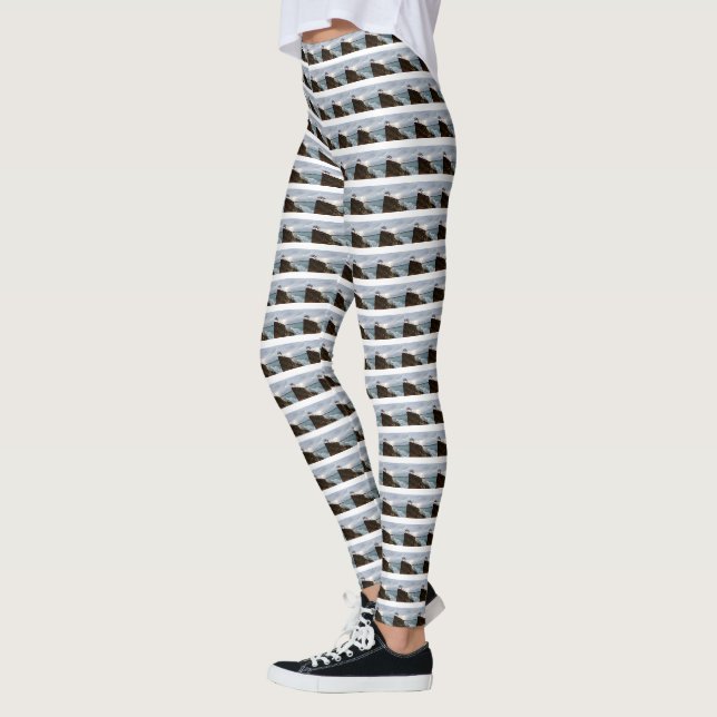 Sun Burst On The Ocean,  Leggings (Left)