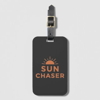 Sun Chaser Bold Sunset Typography Graphic Luggage Tag