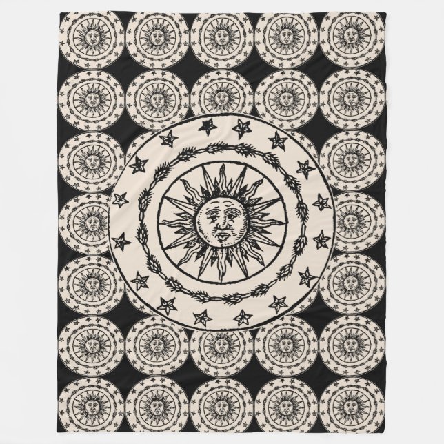 Sun Circle Fleece Blanket (Front)