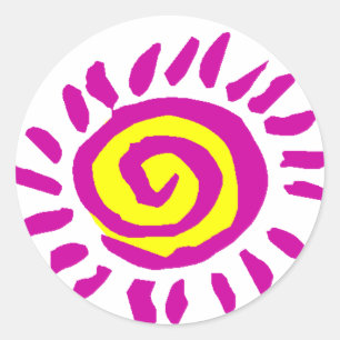 Sun Classic Round Sticker