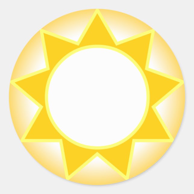Sun Classic Round Sticker (Front)