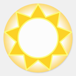 Sun Classic Round Sticker