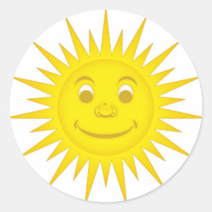Sun Classic Round Sticker