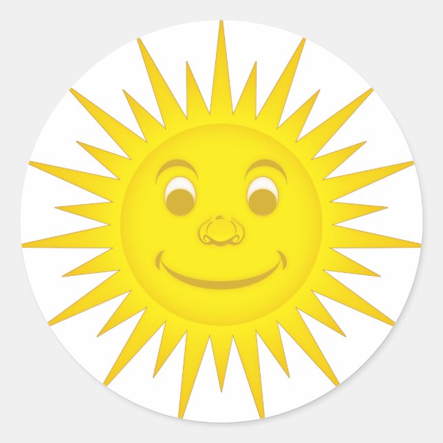 Sun Classic Round Sticker (Front)