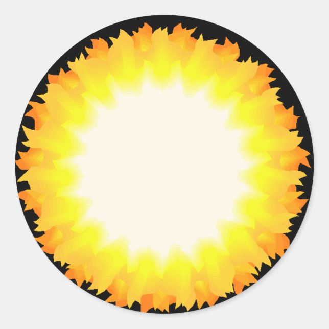 Sun Classic Round Sticker (Front)