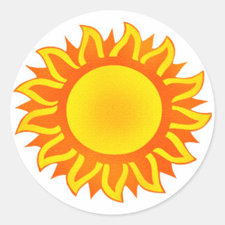 Sun Classic Round Sticker