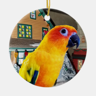 Sun Conure Parrot Christmas Ornament