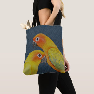 Sun Conure Parrot Pair Tote Bag