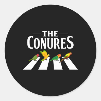 Sun Conure Parrot Pedestrian For A Conure Owner Classic Round Sticker