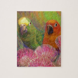 Sun Conures Parrots Jigsaw Puzzle