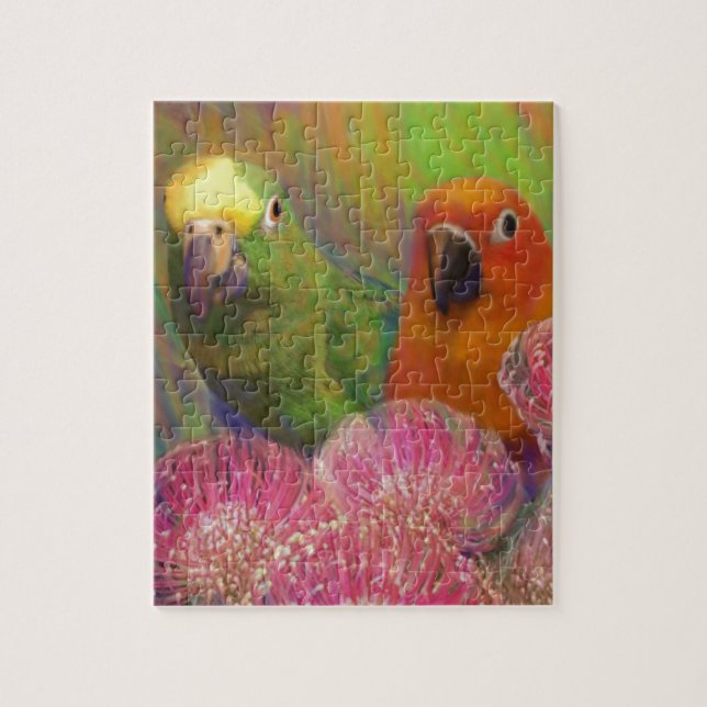 Sun Conures Parrots Jigsaw Puzzle (Vertical)