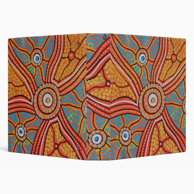 Sun Corroboree Aboriginal Art Binder (Background)