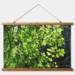 Sun Dappled Horse Chestnut Leaves Hanging Tapestry