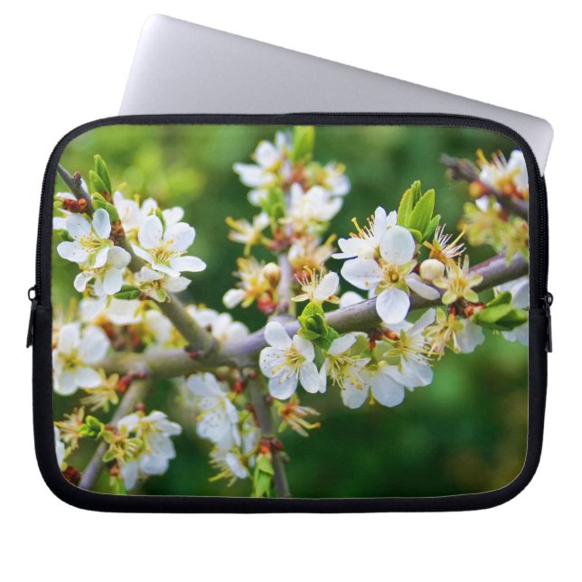 Sun-Dappled Spring Hawthorn Laptop Sleeve (Front)