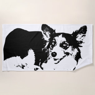 Sun-Day Corgi Mood Beach Towel