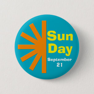 Sun Day For Solar Energy 2 Inch Round Button