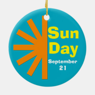Sun Day For Solar Energy Ceramic Ornament