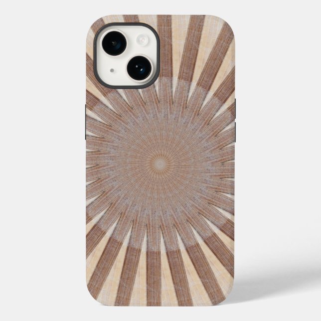 Sun Deck - Striped Wooden Sunburst Case-Mate iPhone Case (Back)