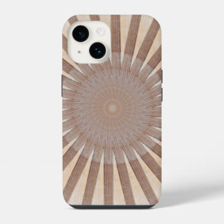 Sun Deck - Striped Wooden Sunburst iPhone 14 Case