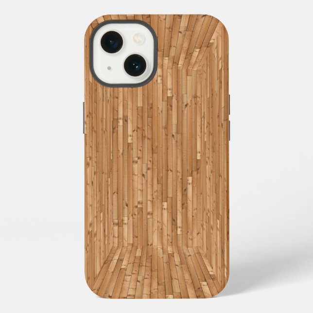 Sun Deck - Wooden Box Illusion iPhone Case (Back)