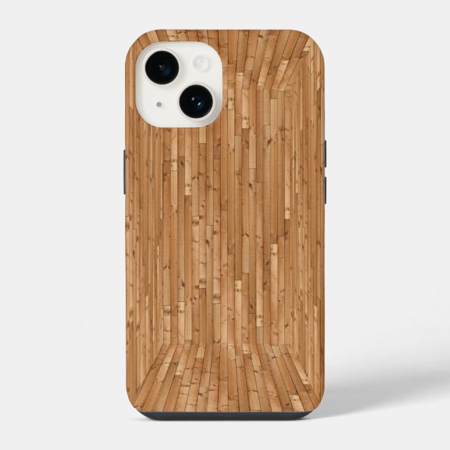 Sun Deck - Wooden Box Illusion iPhone Case (Back)