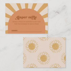 Sun Diaper Raffle Card   Sun Baby Shower Card