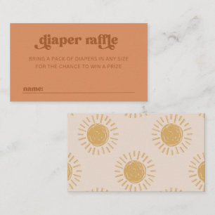 Sun Diaper Raffle Card   Sun Baby Shower Card