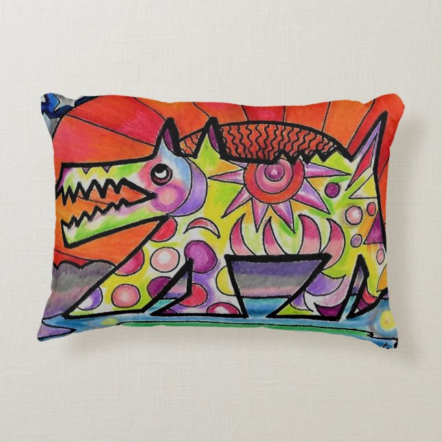 Sun Dog Accent Pillow 12" x 16" (Back)
