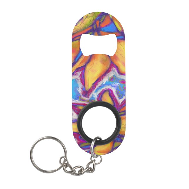 "Sun Double" Mini Stainless Steel Bottle Opener Keychain Bottle Opener (Front)