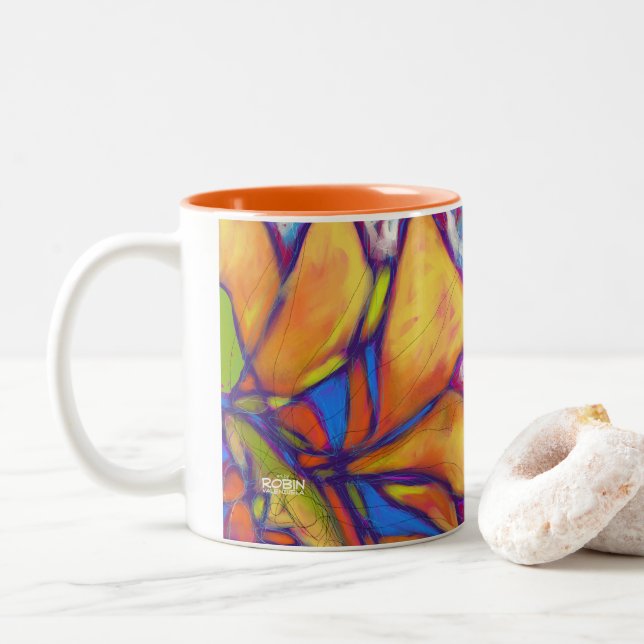 "Sun Double" Two Tone Mug (With Donut)
