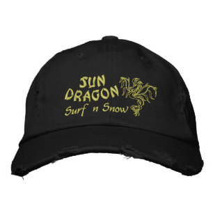 Sun Dragon  Surf and Snow Embroidered Hat