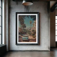 Sun-Drenched Hills: A Vintage California Street