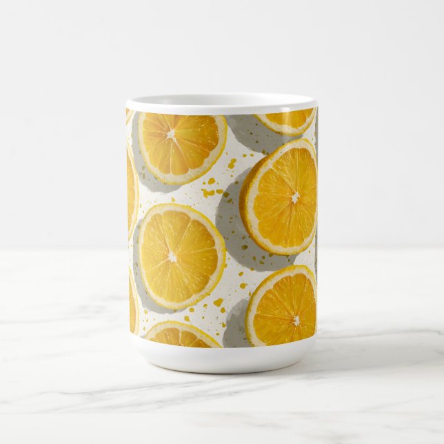 Sun-Drenched Orange Slice Pattern Coffee Mug (Center)