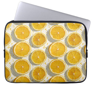 Sun-Drenched Orange Slice Pattern Laptop Sleeve